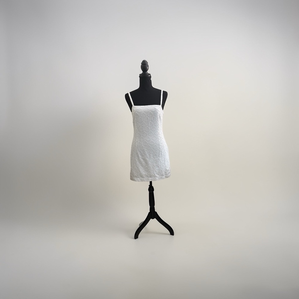Urban Outfitters White Eyelet Dress with Spaghetti Straps